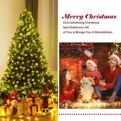 Costway 6Ft Pre-Lit Artificial Christmas Tree Hinged 350 LED Lights -Northlight Christmas Store GUEST e3584cd4 7e9e 4c2b a7e6 246654155cf9