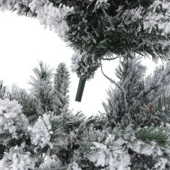 LuxenHome 7ft Pre-Lit LED Artificial Flocked Full Pine Christmas Tree with Pine Cones -Northlight Christmas Store GUEST e3f6de1d 60c3 42dd 80e6 36b7cabc39a7