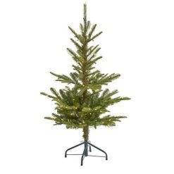 Nearly Natural 4’ Layered Washington Spruce Prelit LED Artificial Christmas Tree