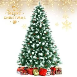 Tangkula Lifelike Christmas Pine Tree, Artificial Hinged Xmas Tree W/ Pine Needles & PVC Tips -Northlight Christmas Store GUEST e4cce98c 7fff 404c 9b65 7367567a41c3