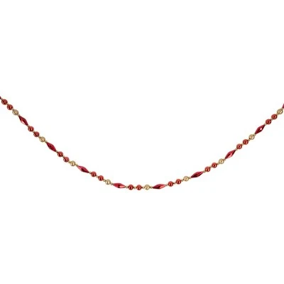 Northlight 9' Shiny and Matte Red and Gold Beaded Christmas Garland, Unlit 5 Northlight 9' Shiny and Matte Red and Gold Beaded Christmas Garland, Unlit - Image 3