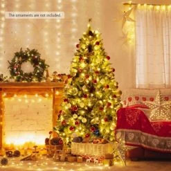 Tangkula 6ft Pre-lit Christmas Tree Artificial Christmas Pine Tree w/ 350 LED Lights & 814 Branch Tips -Northlight Christmas Store GUEST e5380865 8766 4886 9b07 9861a2dbdf6e