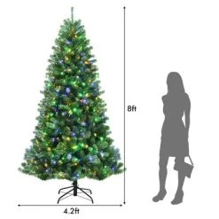 Costway 8ft Pre-lit Hinged Christmas Tree with Remote Control & 9 Lighting Modes -Northlight Christmas Store GUEST e5536e87 ed2f 48d2 bfae 8b122465befd