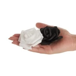 Bright Creations 100 Pack Stemless Foam Flowers, 3 Inch Black and White Roses Artificial for Decorations, Crafts, Wedding Receptions, 50 of Each Color -Northlight Christmas Store GUEST e56e3795 af81 436d 9c46 f09f9cd657b0