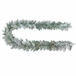Kurt S. Adler Kurt Adler 9-Foot Pre-Lit Clear Incandescent Snow Pine Garland