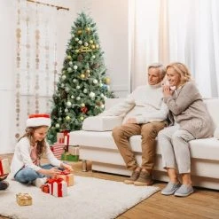 Costway 6ft7ft8ft Snow Flocked Artificial Christmas Tree w/ 71516511139 Glitter PE & PVC Tips -Northlight Christmas Store GUEST e5d4e164 d58d 404e bfac 606570acbae5