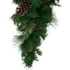 Northlight 28" Unlit Artificial Mixed Pine with Pine Cones and Gold Glitter Christmas Teardrop Swag 1 Northlight 28" Unlit Artificial Mixed Pine with Pine Cones and Gold Glitter Christmas Teardrop Swag -Northlight Christmas Store GUEST e64237a3 3815 4811 a7f0 b6081fc6f766