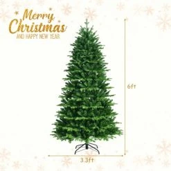 Tangkula Realistic Pre-Lit Christmas Tree 6FT Hinged Artificial Pine Tree W/ 310 LED Lights & 1664 New Tips -Northlight Christmas Store GUEST e6e39114 904c 4584 bb82 2330fa36fcb7