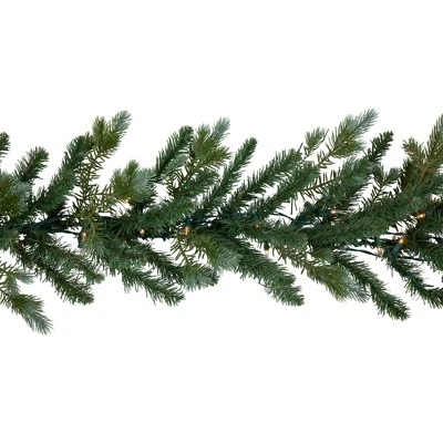 Northlight 9' x 14" Pre-Lit Blue Spruce Artificial Christmas Garland, Clear Lights 3 Northlight 9' x 14" Pre-Lit Blue Spruce Artificial Christmas Garland, Clear Lights