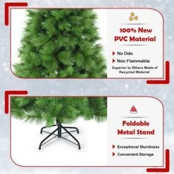 Tangkula Artificial Christmas Tree Pine Needles Xmas Tree with Metal Stand -Northlight Christmas Store GUEST e7cdc913 f024 4295 a61e 4686fa136330