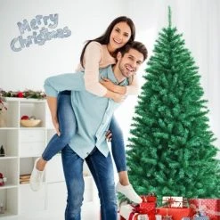 Costway 7ft Iridescent Tinsel Artificial Christmas Tree Green w/1160 Branch Tips 19 Costway 7ft Iridescent Tinsel Artificial Christmas Tree Green w/1160 Branch Tips -Northlight Christmas Store GUEST e7e3b39f e80f 4dd4 8135 304a207cc530