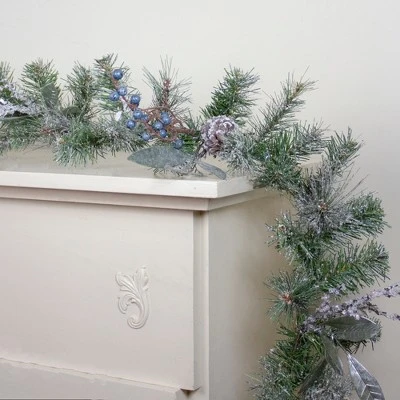 Northlight 6' x 10" Unlit Mixed Pine, Blueberries and Pine Cone Artificial Christmas Garland 5 Northlight 6' x 10" Unlit Mixed Pine, Blueberries and Pine Cone Artificial Christmas Garland - Image 3