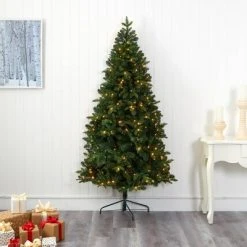 7ft Nearly Natural Pre-Lit LED Grand Teton Spruce Flat Back Artificial Christmas Tree Clear Lights 14 7ft Nearly Natural Pre-Lit LED Grand Teton Spruce Flat Back Artificial Christmas Tree Clear Lights -Northlight Christmas Store GUEST e825caac c796 469b 8619 ab8869be5976