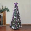 Northlight 6' Artificial Christmas Tree Prelit Purple and Silver Decorated Pop-Up - Clear Lights -Northlight Christmas Store GUEST e843a218 ea52 4eae b437 2b964ea86928