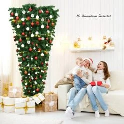 Costway 7Ft Unlit Upside Down Artificial Christmas Tree with 1000 Branch Tips Holiday -Northlight Christmas Store GUEST e8543430 df2c 486f 8cf9 4cb278548261
