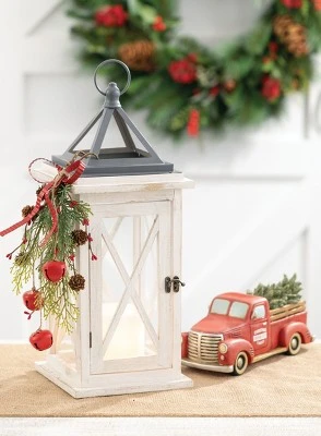 Sullivans Artificial Pine, Bell and Berry Drop Garland 13"H Green 3 Sullivans Artificial Pine, Bell and Berry Drop Garland 13"H Green