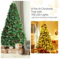 Costway 6ft7ft8ft Pre-lit Hinged Artificial Christmas Tree w/Pine Cones & Red Berries 19 Costway 6ft7ft8ft Pre-lit Hinged Artificial Christmas Tree w/Pine Cones & Red Berries -Northlight Christmas Store GUEST ea9e6701 8f13 4ffc 8372 0de03e3f2e2f