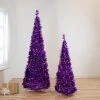 Northlight 6' Pre-Lit Purple Tinsel Pop-Up Artificial Christmas Tree, Clear Lights -Northlight Christmas Store GUEST eace9ea6 bfba 41cc affa 023beb5e6e10