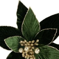 Northlight 24" Green Glittered Poinsettia Christmas Stem Spray -Northlight Christmas Store GUEST eaef0cd0 06f3 48c1 baa8 38422b611a1e