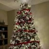 Aurio Pre-Lit LED Deluxe Flocked Kensington Fir Artificial Christmas Tree Multicolor Lights -Northlight Christmas Store GUEST ebdd7d85 b860 4cce 9c48 e4c656012485