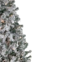 Northlight 6' Pre-Lit Slim Flocked Pine Artificial Christmas Tree, Clear Lights -Northlight Christmas Store GUEST ec33ed81 8996 4478 bf41 5dcbfd93bbb1