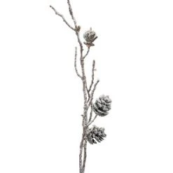 Northlight 42" White and Brown Sparkling Frosted Pinecone Twig Branch -Northlight Christmas Store GUEST ec5f802b 8b40 443b a803 1958eb3817c6