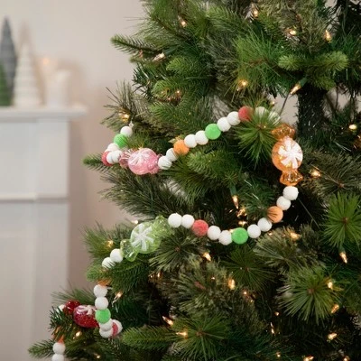Northlight 6' Glittered Pastel Colored Candy Christmas Garland, Unlit 3 Northlight 6' Glittered Pastel Colored Candy Christmas Garland, Unlit