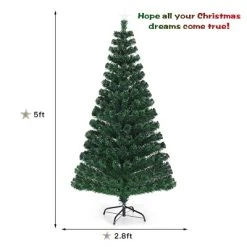 Costway 5'/6'/7'Pre-Lit Fiber Optic Christmas Tree 180/230/280 Lights Top Star -Northlight Christmas Store GUEST ee255fd0 8811 45f4 83a2 9e0d0e4b9b93