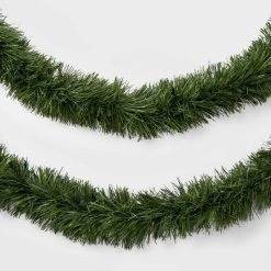 18' Pre-Lit Artificial Pine Christmas Garland Green with Multicolor Lights - Wondershop™