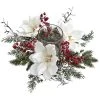 6.5" x 17" Artificial Frosted Magnolia and Berry Plant Arrangement Candelabrum - Nearly Natural -Northlight Christmas Store GUEST ee50ed0e ec0a 4626 baaa 532dd80f9948