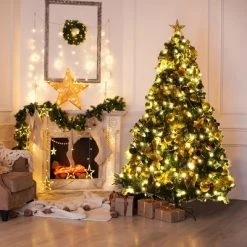 Costway 7.5FT Pre-Lit Artificial Christmas Tree 1100 Tips w/140 Ornaments and 250 Lights 12 Costway 7.5FT Pre-Lit Artificial Christmas Tree 1100 Tips w/140 Ornaments and 250 Lights -Northlight Christmas Store GUEST ee8434de 5810 4308 a62a bae0f372e36a