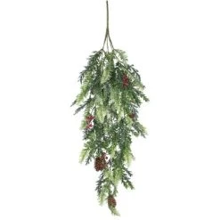 Sullivans Artificial Pine and Hemlock Iced Spray 30"H Green