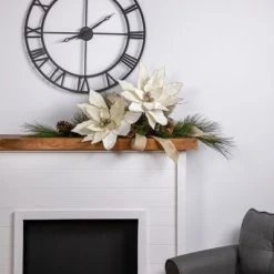 Northlight 24" Cream Poinsettia Christmas Stem Spray -Northlight Christmas Store GUEST ef6b3384 1978 44ca bb35 a980a530368c