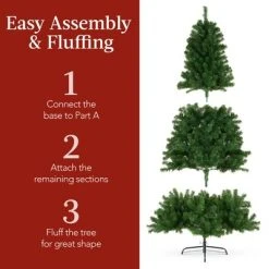 Best Choice Products Pre-Lit Spruce Hinged Artificial Christmas Tree w/ Multicolored Lights, Foldable Stand -Northlight Christmas Store GUEST f08184da 4709 42e3 9df7 accc24bf19b0