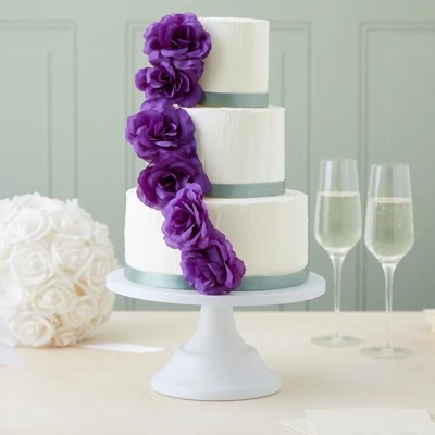 Bright Creations 50 Pack Purple Roses Artificial Flowers Bulk, 3 Inch Stemless Fake Silk Roses for Decorations, Wedding 4 Bright Creations 50 Pack Purple Roses Artificial Flowers Bulk, 3 Inch Stemless Fake Silk Roses for Decorations, Wedding - Image 2