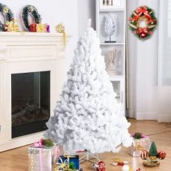 Costway 5Ft/6Ft/7Ft/8Ft Artificial PVC Christmas Tree W/Stand Holiday Season Indoor Outdoor White -Northlight Christmas Store GUEST f1e8cd31 6e5d 4b86 b3a8 6002df6e6c9e