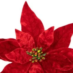 Northlight 18" Glittered Red Velvet Christmas Poinsettia Stem Spray -Northlight Christmas Store GUEST f2e56de3 2576 4ee5 a870 0bbaa701d0f7
