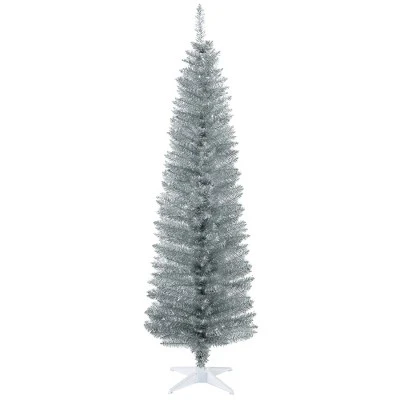 HOMCOM 70.75" Artificial Christmas Pencil Tree Holiday Xmas Tree Home Indoor Decoration 15 HOMCOM 70.75" Artificial Christmas Pencil Tree Holiday Xmas Tree Home Indoor Decoration - Image 13
