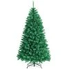 Costway 7ft Iridescent Tinsel Artificial Christmas Tree Green w/1160 Branch Tips