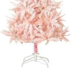 HOMCOM Unlit Spruce Artificial Christmas Tree with Realistic Branches and Tips, Pink -Northlight Christmas Store GUEST f3a45a9e 5817 4236 a84c 7bc0b7547bef