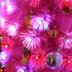 HOMCOM 4ft Fir Artificial Christmas Tree with Realistic Branches, 130 Multi-Color Fiber Optic LED Lights and 130 Tips, Pink 11 HOMCOM 4ft Fir Artificial Christmas Tree with Realistic Branches, 130 Multi-Color Fiber Optic LED Lights and 130 Tips, Pink -Northlight Christmas Store GUEST f3e4d3cc a270 4cfd ac22 a57825171682