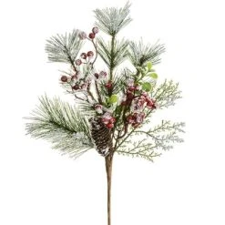 Allstate Floral Snow Berry and Pine Cone Artificial Christmas Spray - 22"
