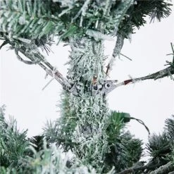 Yaheetech Prelit Flocked Pencil Artificial Christmas Tree Holiday Decoration Hinged Spruce, Green -Northlight Christmas Store GUEST f45a0895 9a92 4510 bc40 6c1e89329f7e