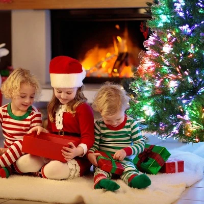 Costway 5ft Pre-lit Fiber Optic PVC Artificial Christmas Tree w/ 449 Branch Tips 11 Costway 5ft Pre-lit Fiber Optic PVC Artificial Christmas Tree w/ 449 Branch Tips - Image 9