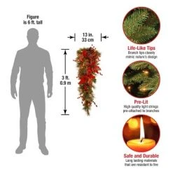 National Tree Company Pre-Lit Artificial Christmas Teardrop, Green, Evergreen, White Lights,Red Ball Ornaments, Pine Cones, Ribbon,36 Inches 8 National Tree Company Pre-Lit Artificial Christmas Teardrop, Green, Evergreen, White Lights,Red Ball Ornaments, Pine Cones, Ribbon,36 Inches -Northlight Christmas Store GUEST f4743f5b e330 40b4 b018 84679396f39b