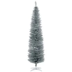HOMCOM 82.75" Slim Noble Fir Unlit Artificial Christmas Tree with Realistic Branches and 499 Tips -Northlight Christmas Store GUEST f4a53f2a 9d3c 40fe 9482 ba2a9d38b3ef