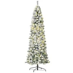 HOMCOM Pre-Lit Snow-Flocked Slim Douglas Fir Artificial Christmas Tree with Realistic Branches 15 HOMCOM Pre-Lit Snow-Flocked Slim Douglas Fir Artificial Christmas Tree with Realistic Branches -Northlight Christmas Store GUEST f4c28f72 7bd9 43f9 a47e 7303c79c5704