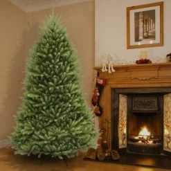 National Tree Company 7 ft Artificial Full Christmas Tree, Green, Dunhill Fir, Includes Stand