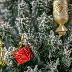 HOMCOM Tall Unlit Snow-Flocked Slim Artificial Christmas Tree with Realistic Branches -Northlight Christmas Store GUEST f4fcbc05 19ec 485d ab40 a87b43f8c7ce