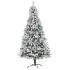 Nearly Natural 8' Flocked Rock Springs Spruce Artificial Christmas Tree